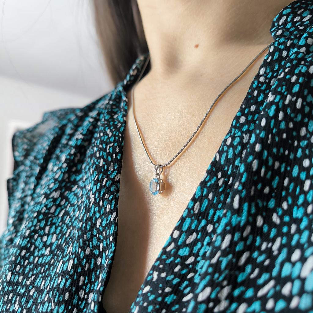 Серебряная подвеска с топазом 1.442ct (2207139)
