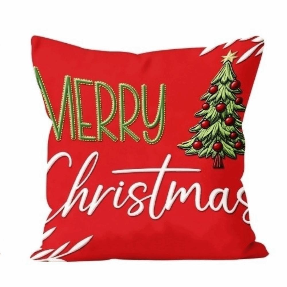 2D Printed Christmas Pillow Covers Tree Snowman Pillow Cover Party Supplies Xmas Pillowslip Sofa