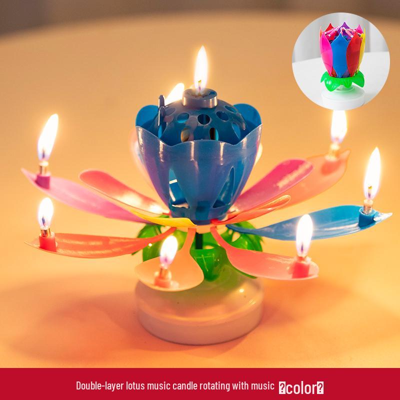2025 Creative Lotus Birthday Number Candles for One-Year-Old Boys & Girls