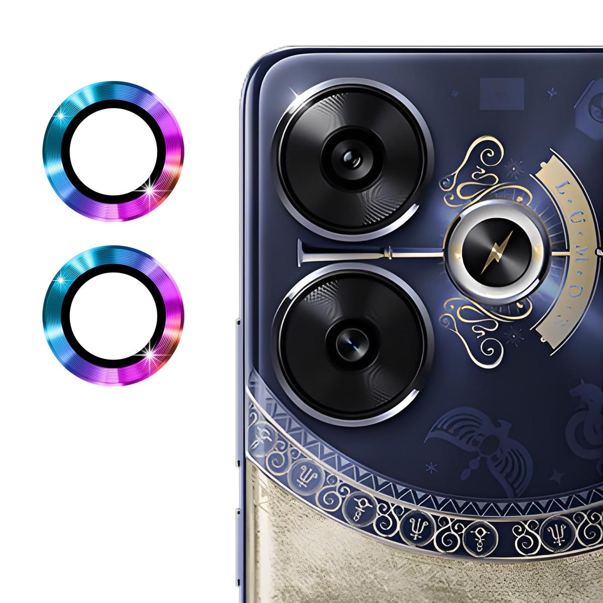 

For Xiaomi Redmi Turbo 3 5G Camera Lens Protector ENKAY Hat-Prince Metal Ring Lens Film Colorful