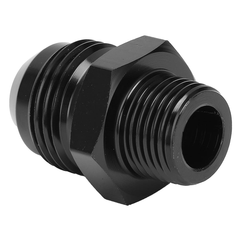 Straight Adapter 10 AN To 3 8 NPT Black Anodized 6061‑T6 Aluminum for Most Fluids
