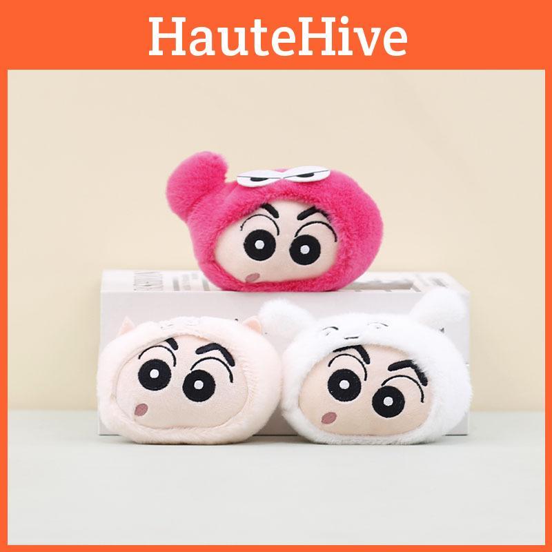 Adorable Shin-chan Plush Keychain Cute Sound-making Toy 8cm Soft Pp Cotton