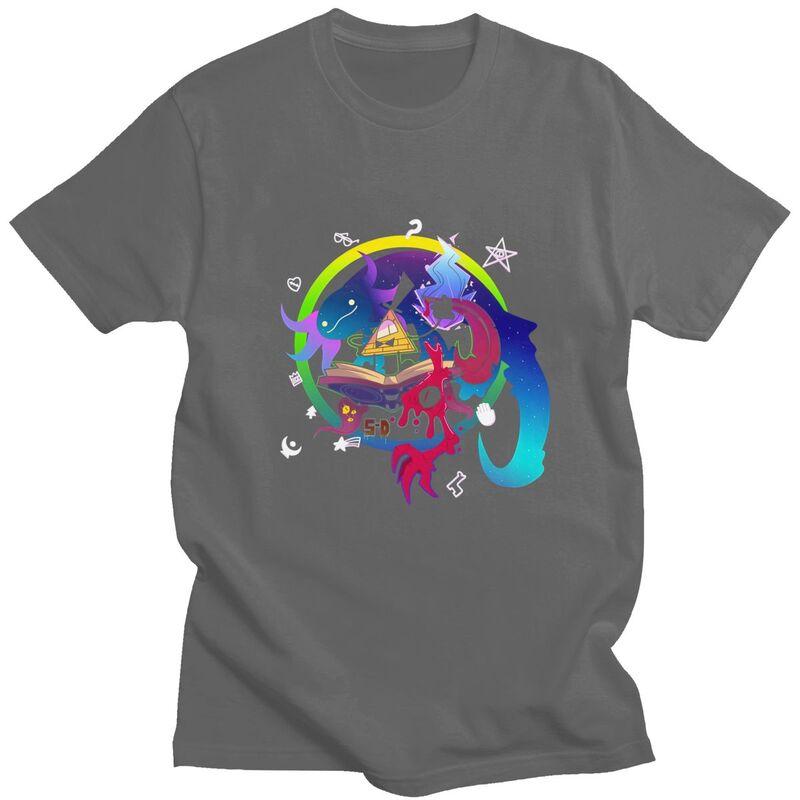 Custom Gravity Falls Printed Tshirt for Men Short Sleeve Streetwear T Shirt Fashion Cartoon T-shirts Loose Fit 100% Cotton Tee
