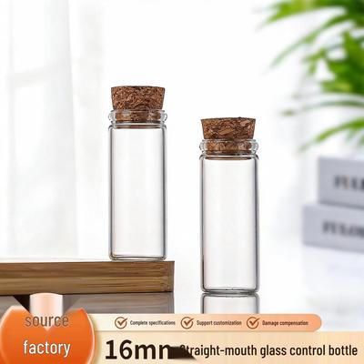 Transparente Glas Reagenzglasflasche mit Korken zur Aufbewahrung oder Präsentation