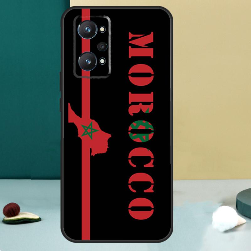Morocco Flag Coat Of Arms For Realme 11 10 12 13 14 Pro Plus GT 7 6 5 Pro GT 6T C67 C61 C53 C51 C21Y C25S C75 C55 Case