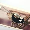 2Pcs/Set Best Friends Tai Yin Yang Carved Bar Pendant Split Necklace Gift