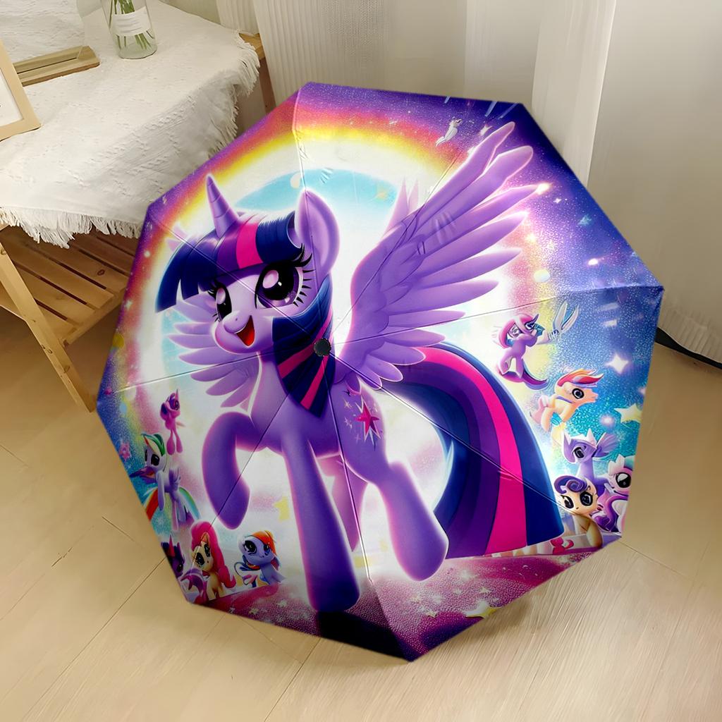 Unicorn Dreams In the Sky Compact Travel Automatic Umbrella Sturdy 8 Rib Shaft Compact Design All Season Use Fashionable Accessory