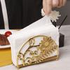 Flowers&Leaves Metal Napkin Holders Hollowed-out Design Tissue Storage Rack  Countertops