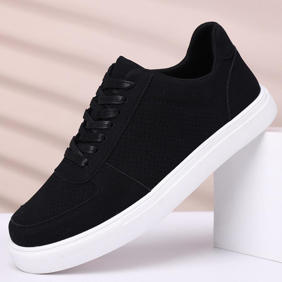 

Повседневная мужская обувь из матовой кожи большого размера с круглым носком, ретро-тренд 48 чёрный