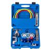 Universal AC Flaring Tool & Vacuum Pump Manifold Set with Pressure Gauge for R22, R410, R32 Refrigerants