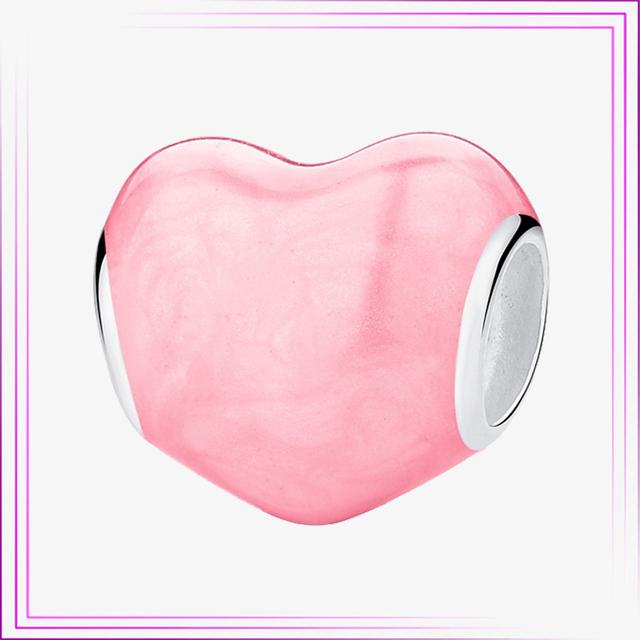 925 Sterling Sølv Hjerte Blomst Luftballong Flamingo Rosa Sjarm Plata De Ley Bil Katt Perle DIY For Originalt Armbånd Smykker