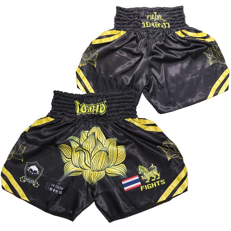 

Soft Monkey Muay Thai Lotus MMA Shorts for Boxing, UFC, and Fitness Training L чорний