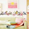 Watercolor Floral Bird Butterfly Wall Sticker Self-Adhesive Removable Bedroom Living Room Bedside Home Decor Art