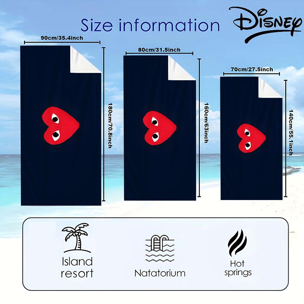 P-Play H-Heart-s Logo Beach Towel Cartoon Quick Dry Microfiber Bath Towel for Swimming Surfing Camping Unisex Holiday