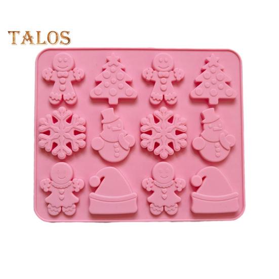 

Рождественская силиконовая форма, 12 полостей, шляпа в виде снеговика, елки, печенья, человек, антипригарное пищевое качество, легко снимается, сделай сам, помадка, шоколадные конфеты, печенье, желе розовый