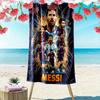 Lionel Messi Print Strandhåndklæde, Stort Blødt Hurtigtørrende Håndklæde til Strand Camping Svømning