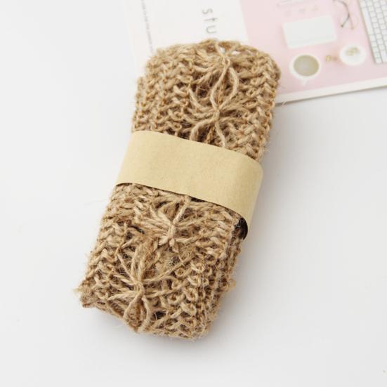 1 Rolle 2M Juteband Rustikales Hohldesign Langes Juteseil Spitze Juteband Hochzeitsdeko