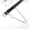 Double Buckle Gear Design Faux Leather Waist Belt For Casual Wear