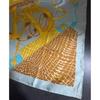 Used CELINE Large Scarf 100% Silk Gold Chain Pattern