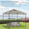 Replacement canopy for pavilion gazebo tent replacement roof garden gazebo polyester 180 g/m² 3 x 3 m grey