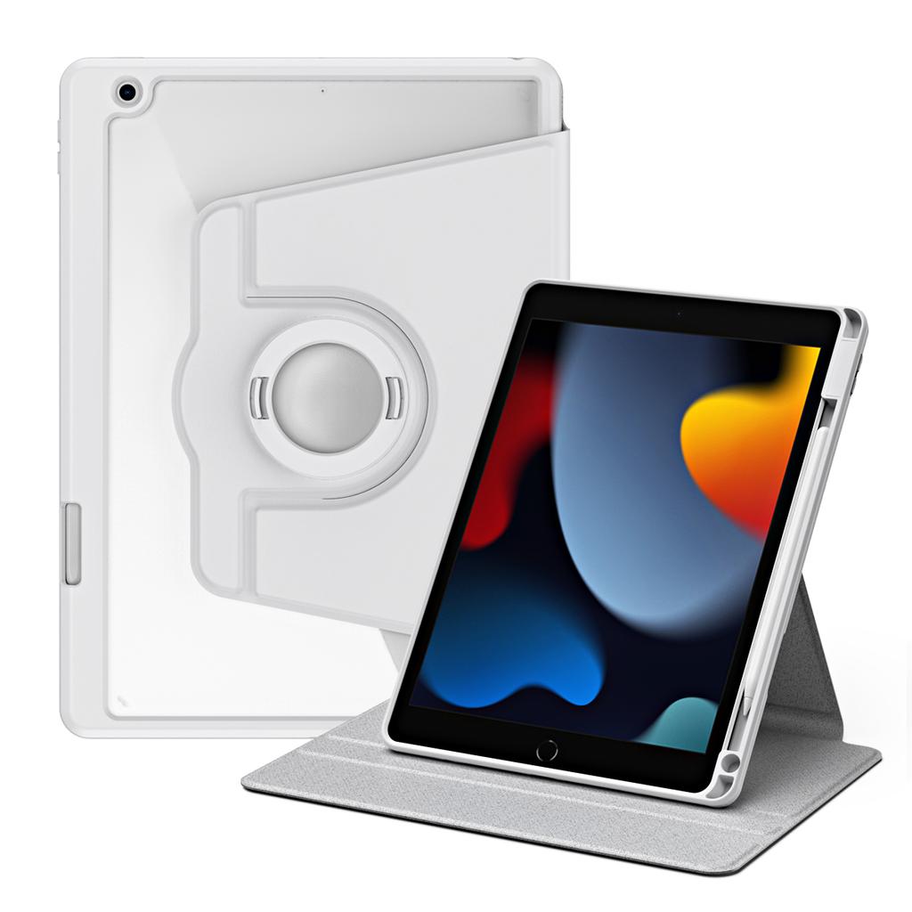 YurKem Flip-Cover-Hülle mit Stiftschlitz für iPad Air 2 4 5 Pro 11 12,9, stoßfester Ständer, 360 drehbar, weiche Hüllen 10. iPad 10,2