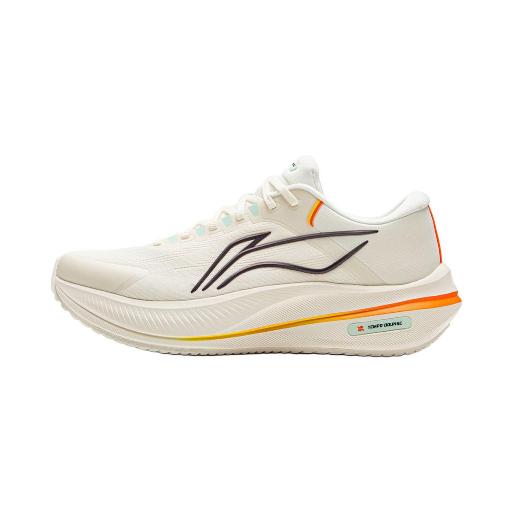 Li Ning Yueying 5 Cushioning Abrasion Resistant Height Increasing Low Top Running Shoes Men's Ivory ARHV015-9