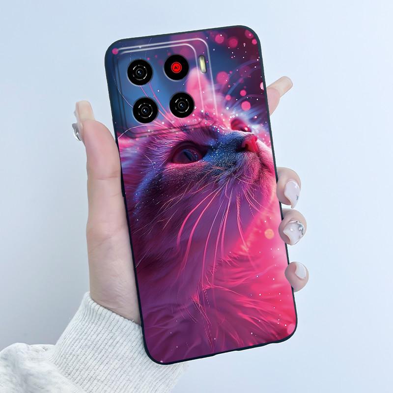 Cute Cartoon Case For ZTE Blade A56 Z2473 Nubia A56 Printing Shell For Blade A56 Pro Protective Cover Soft Silicone Black Casing