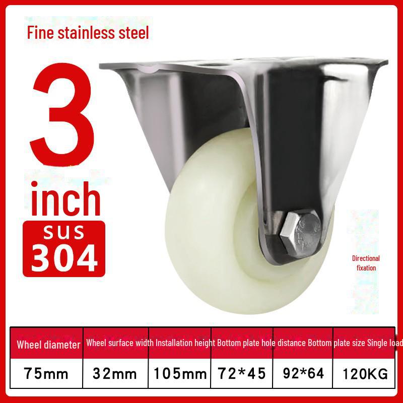 Robustes, wasserdichtes Nylon-Lenkrad aus Edelstahl 304 mit Bremse (4", 5", 6", 8").