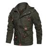 Autumn Winter Men's Cotton Wash Jacket Detachable Hooded and Fleece Thickened Mid-length Jacket for Men