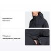 adidas Solid Color Loose Fit Long Sleeve Down Jacket Unisex Outerwear Black JG5926
