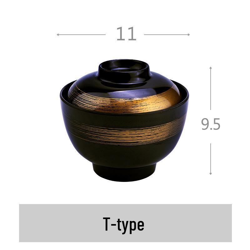 Japanese-Korean Style Soup Bowl with Lid - Versatile for Soup, Rice, or Dipping Sauces