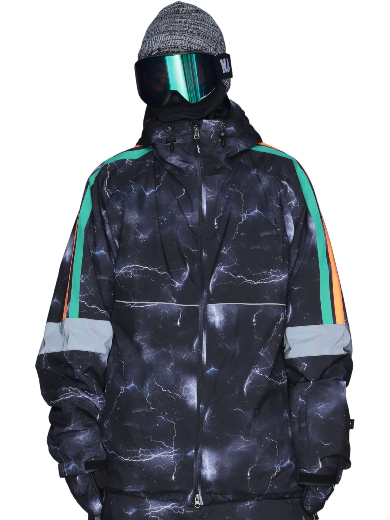 

Namelessage Snowboard Oversized and Sizes Galaxy Snowboard Wear Jacket, Style, Men s Women s, S-3L, Purple, age-824, Large, Snowwear,