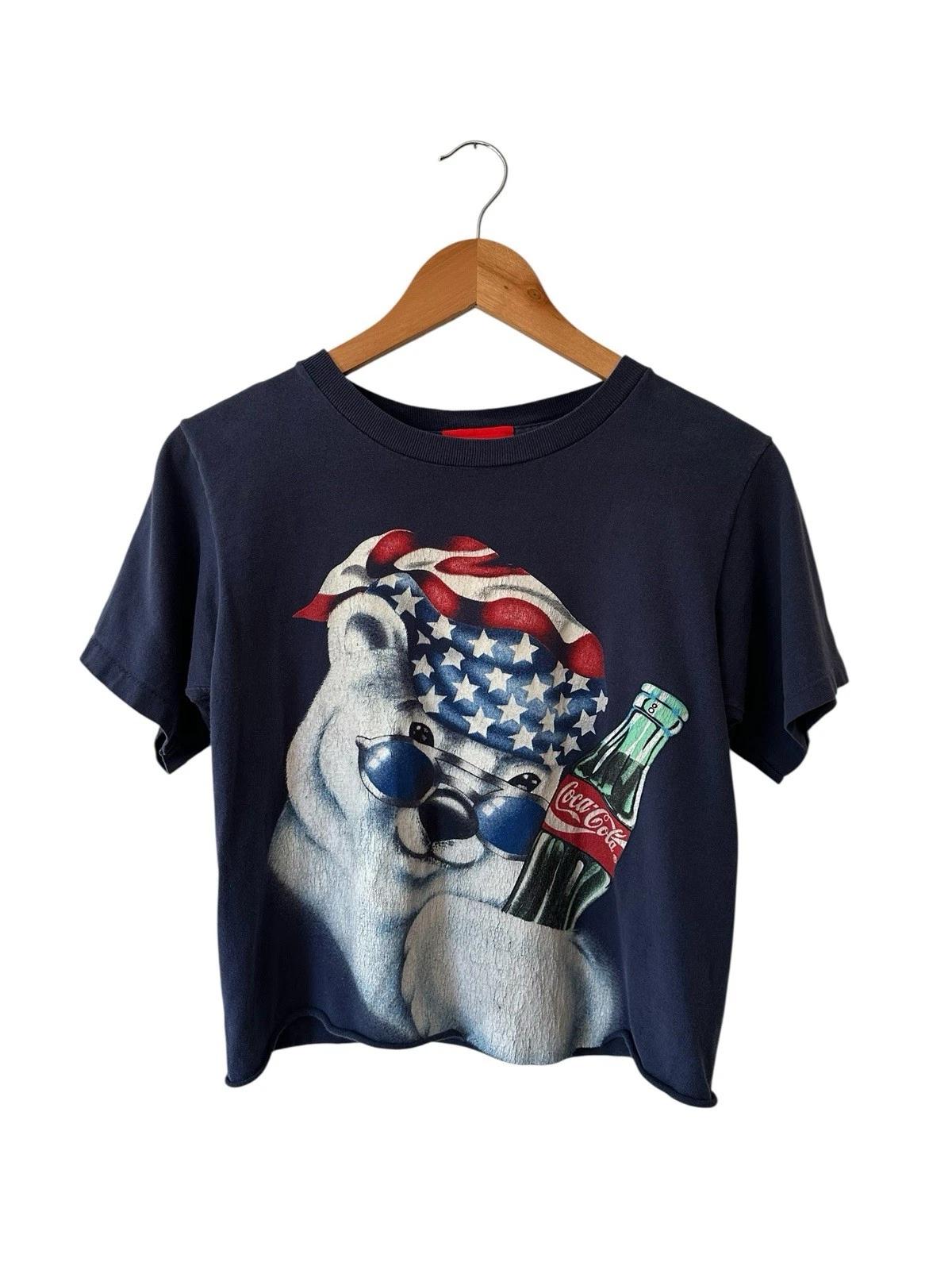 Vintage Coca-Cola Polar Bear T Shirt Cropped 90’s Women’s Coke Promo 4XL