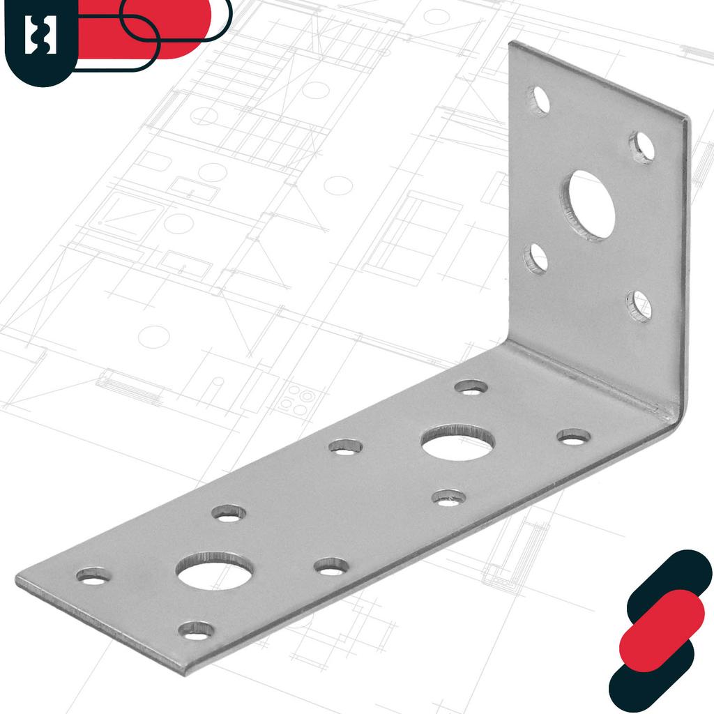KOTARBAU® Carpenter's Angle Construction Connector Stainless Steel Galvanized 100 x 50 x 35 MM