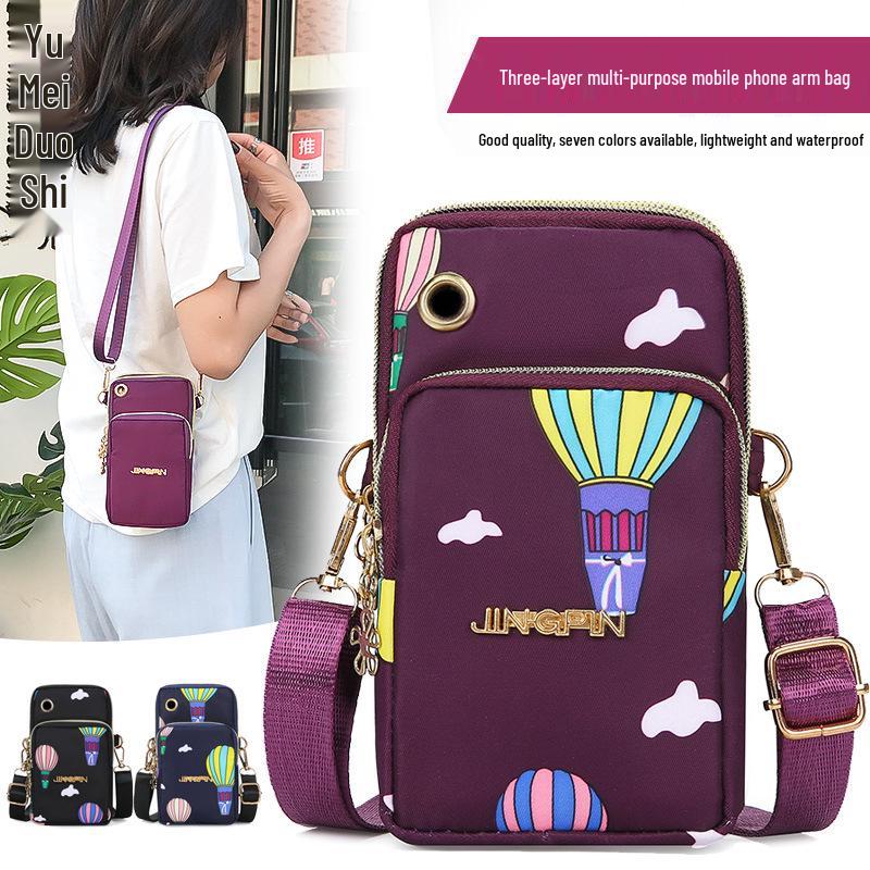 Multifunctional Outdoor Sports Running Arm Bag: Zipper Coin Purse & Crossbody Small Square Cell Phone Holder.