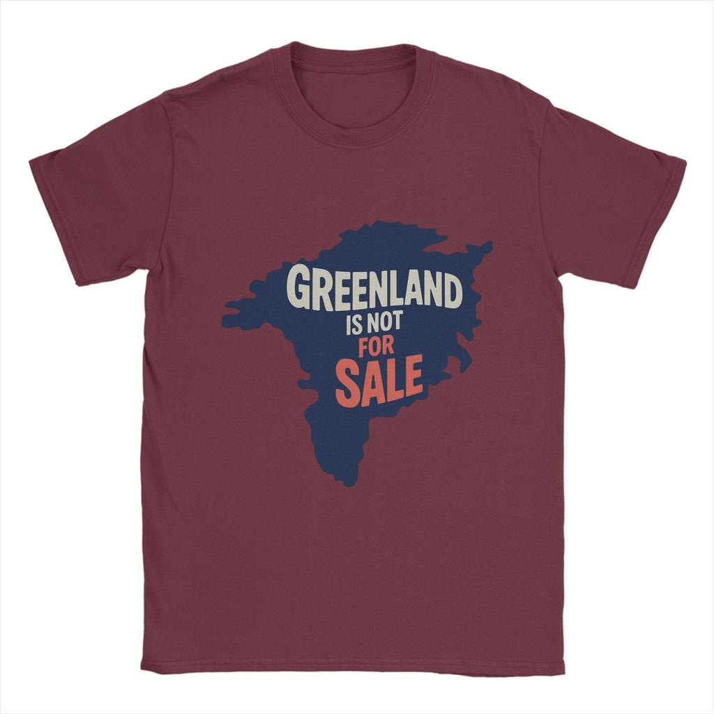 Greenland is Not For Sale  T Shirt Men's  100% Cotton Casual T-Shirts O Neck  Tees Short Sleeve Clothes Summer