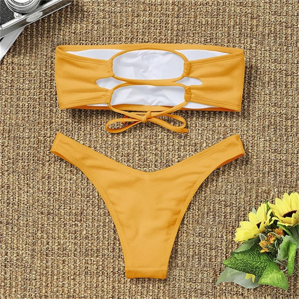 Women's Bikini High Waisted  Two Piece Swimsuit Swimwear