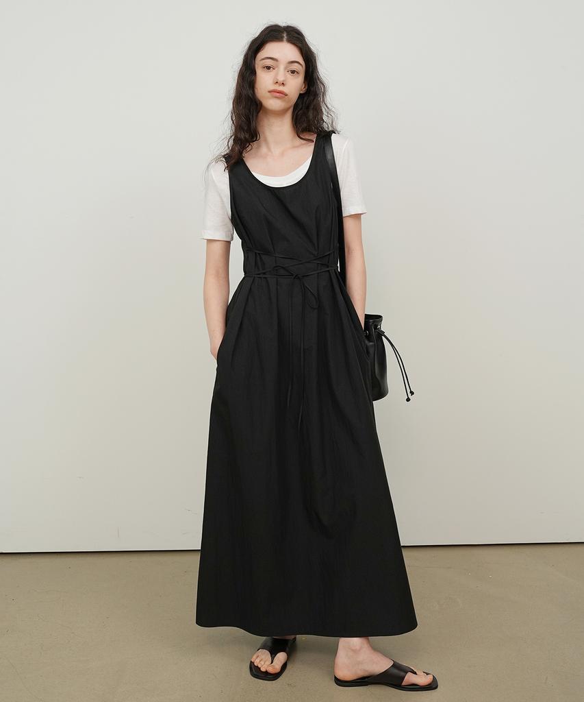 PAUL&ALICE String Sleeveless Dress / Pink