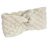 Woolen Criss-Cross Argyle Headband: Wide Warm Winter Hair Accessory