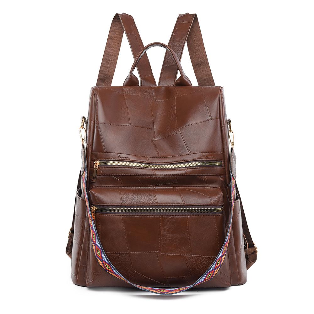 Soft Leather Capacity Casual Backpack