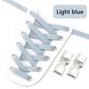 1 Pair Flat Shoelaces Metal Buckle Lock Elastic Shoe Laces Without Ties Sports Enthusiasts Lazy Shoes Lace Accessories