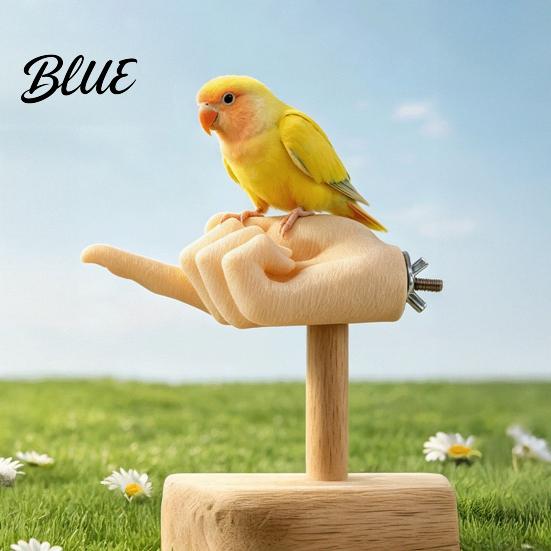 Bird Perch Stand Hand-Shaped Parrot Stand, Non-Slip Cage Mount Easy Install Perches, Desensitization Interactive Training Toy, Accessories Hand Shaped