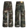 Pantalon Cargo Camouflage Homme Coupe Ample Streetwear Jambe Droite Vêtement de Travail Adolescents Adultes