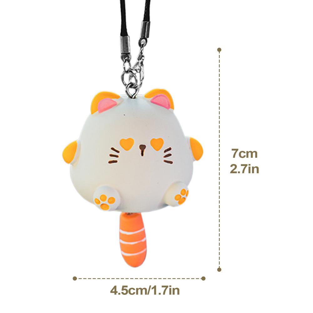 Car Cat Ornament Lucky Cat Car Rearview Ornament Car Rearview Pendant Decoration Car Hangable Resin Kitten Accessories