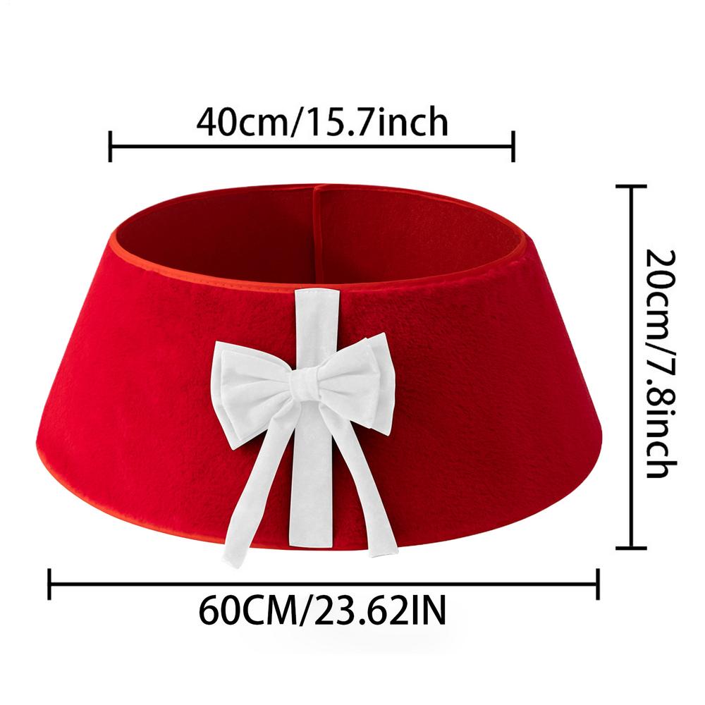 60cm Weihnachtsbaumkragen Faltbarer Plüsch Weihnachtsbaum Schleifenrock Weihnachtsbaumkorbkragen Für Wohnzimmer Schlafzimmer Wohnung