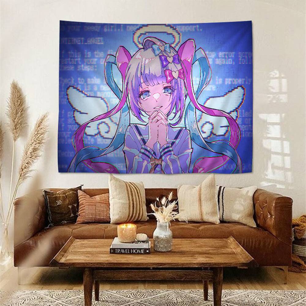 Needy Girl Overdose Game Cartoon Tapestry Art Science Fiction Room Home Decor Wall Hanging Home Decor