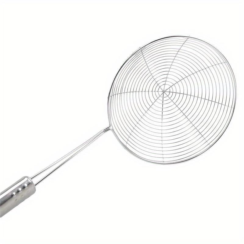 3 Stück Ovaler Schaumlöffel Edelstahl Filter Sieb Ölkanne Lebensmittelfilter Kochgeschirr Sieb Frittierfilter Küchensieb Back-Kochwerkzeug