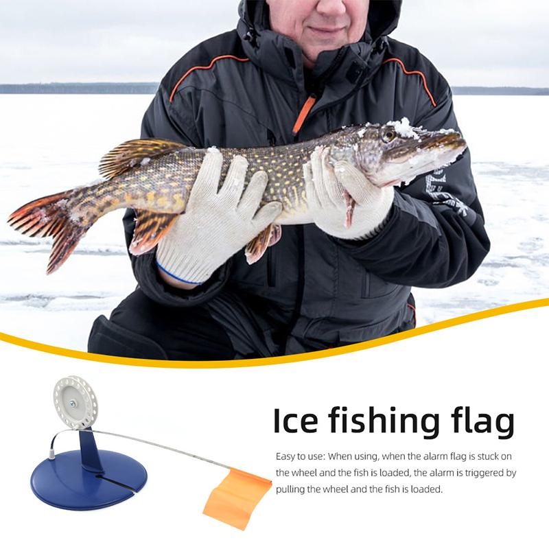 Winter-Eisangel-Spitze mit Flagge für starken Gebrauch; Tragbare Eisangelwerkzeuge 1 Set