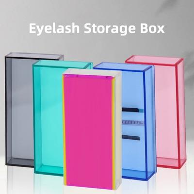 1/5 Layers Eyelash Extensions Storage Box Transparent Lash Stripes Tile False Eyelashes Storage Box Dust-proof Cover