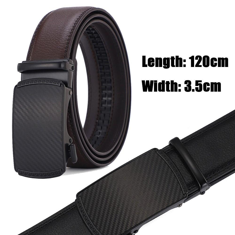 

Casual Automatic Buckle Waistband Vintage Business Ratchet Belts All-Match Genuine Leather Belt